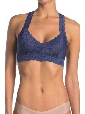 WISHLIST LACE NWT VINTAGE BLUE RACERBACK BRALETTE. SIZE M